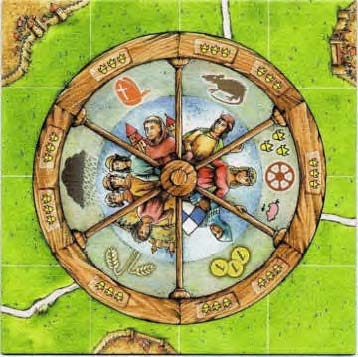 verbrand Winkelier Anemoon vis Rad van Fortuin (1st editie) - Wikicarpedia the Carcassonne game rules wiki